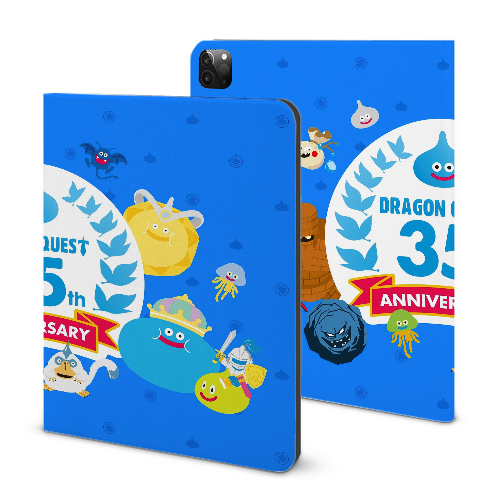 （画像用） ドラゴンクエスト Doragon Kuesuto Dragon Quest IPadケース ペンホルダー付き ブックスタイルデザイン